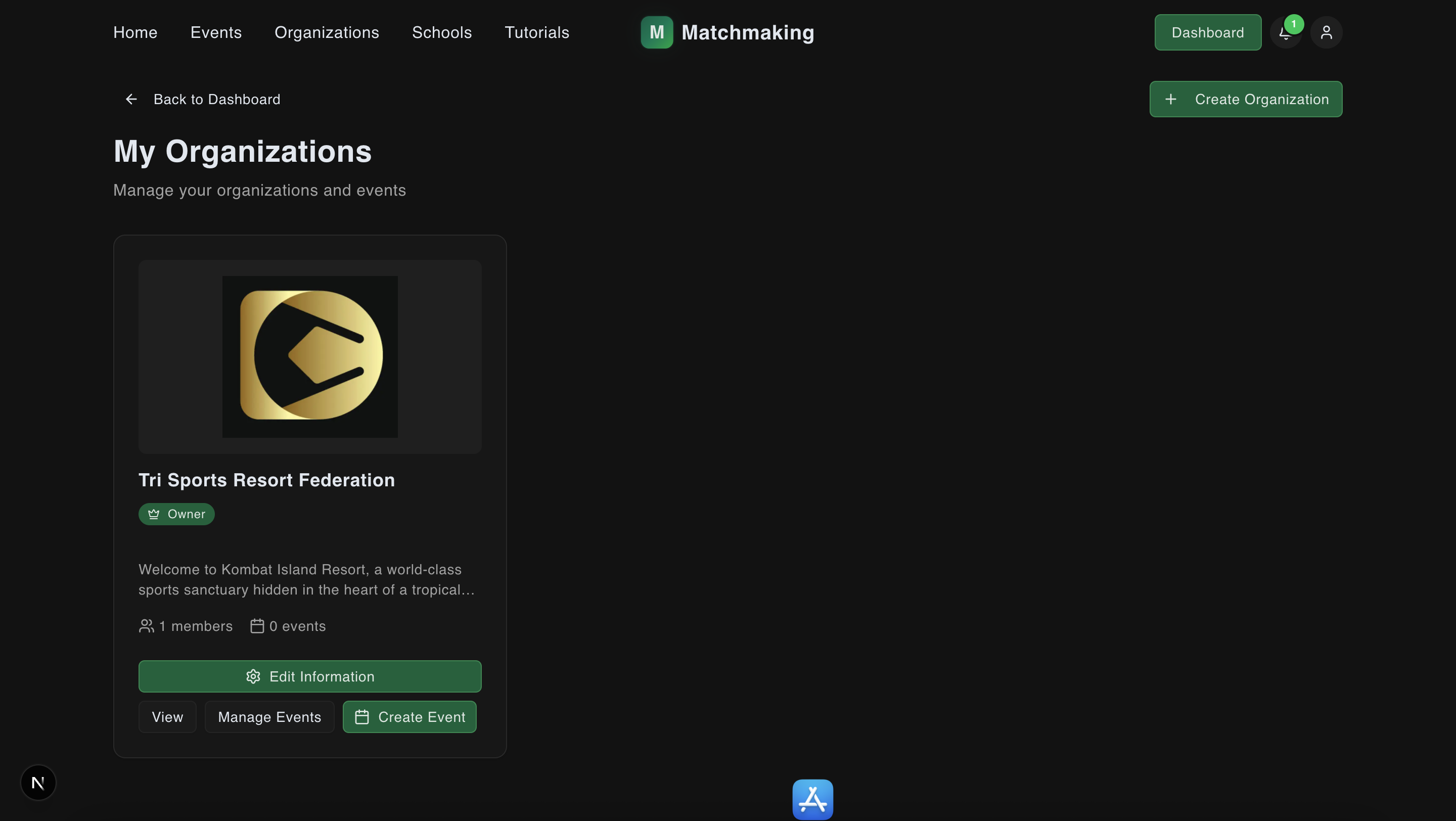 Organization members management tab
